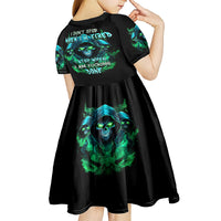 Flame Skull Kid Short Sleeve Dress I Don't Stop When I Tired I Stop When I Fucking Done - Wonder Print Shop