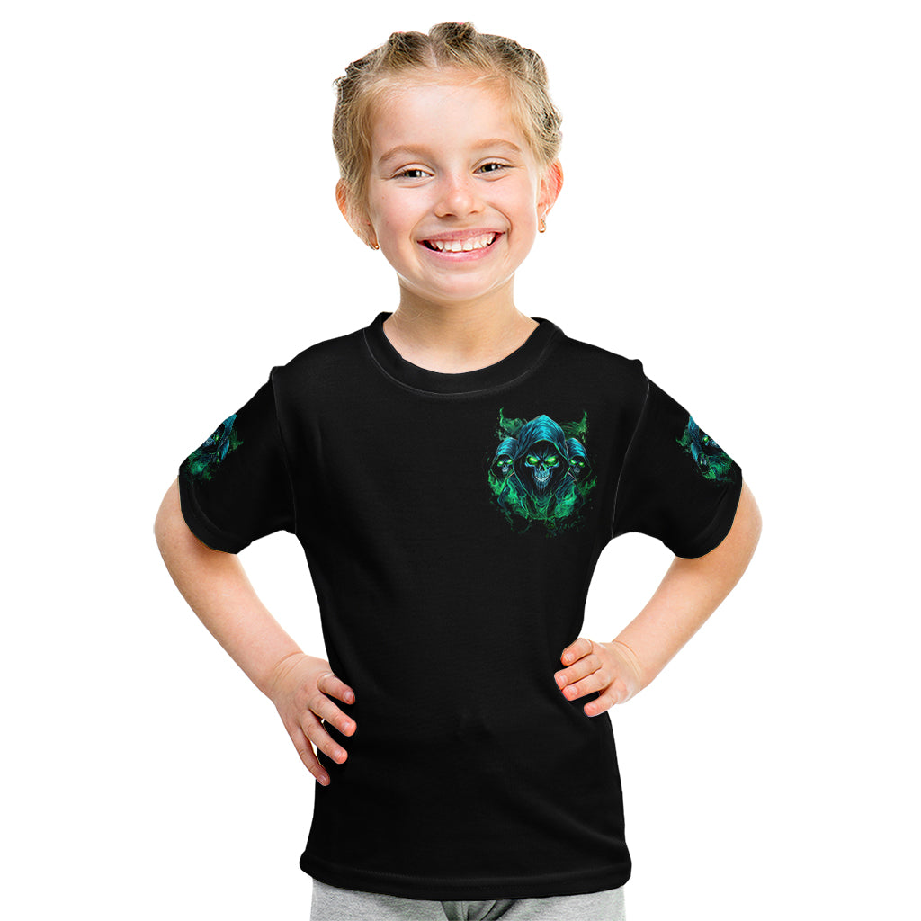 Flame Skull Kid T Shirt I Don't Stop When I Tired I Stop When I Fucking Done - Wonder Print Shop