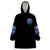 Rose Skull Wearable Blanket Hoodie Stuck Between IDK IDC And IDGAF - Wonder Print Shop