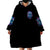 Rose Skull Wearable Blanket Hoodie Stuck Between IDK IDC And IDGAF - Wonder Print Shop