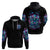 Rose Skull Zip Hoodie Stuck Between IDK IDC And IDGAF - Wonder Print Shop