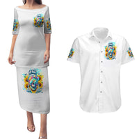 Skull Girl Couples Matching Puletasi and Hawaiian Shirt Assuming I Was Like Most Girls Was Your First Mistake - Wonder Print Shop