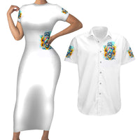 Skull Girl Couples Matching Short Sleeve Bodycon Dress and Hawaiian Shirt Assuming I Was Like Most Girls Was Your First Mistake - Wonder Print Shop