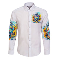 Skull Girl Family Matching Off Shoulder Short Dress and Hawaiian Shirt Assuming I Was Like Most Girls Was Your First Mistake - Wonder Print Shop