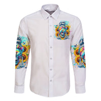 Skull Girl Family Matching Short Sleeve Bodycon Dress and Hawaiian Shirt Assuming I Was Like Most Girls Was Your First Mistake - Wonder Print Shop