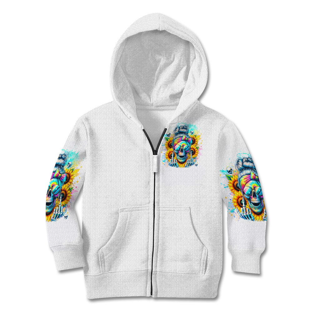 Skull Girl Kid Hoodie Assuming I Was Like Most Girls Was Your First Mistake - Wonder Print Shop