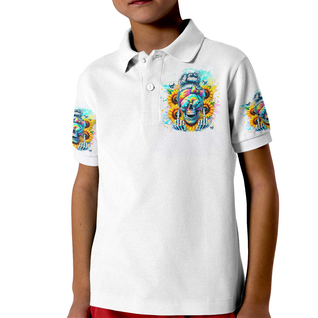 Skull Girl Kid Polo Shirt Assuming I Was Like Most Girls Was Your First Mistake - Wonder Print Shop