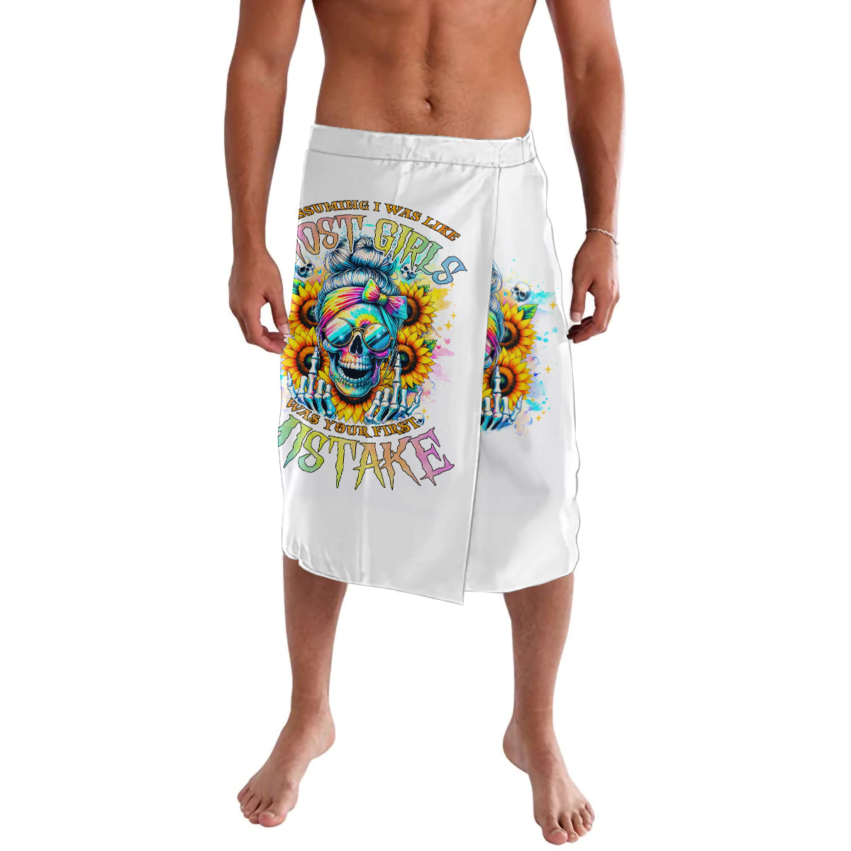Skull Girl Lavalava Assuming I Was Like Most Girls Was Your First Mistake - Wonder Print Shop