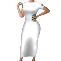 Skull Girl Short Sleeve Bodycon Dress Assuming I Was Like Most Girls Was Your First Mistake - Wonder Print Shop