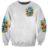 Skull Girl Sweatshirt Assuming I Was Like Most Girls Was Your First Mistake - Wonder Print Shop