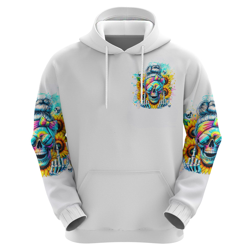 Skull Girl Zip Hoodie Assuming I Was Like Most Girls Was Your First Mistake - Wonder Print Shop