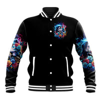 Couple Skull Baseball Jacket It't You And Me Against The World Baby - Wonder Print Shop