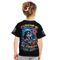 Couple Skull Kid T Shirt It't You And Me Against The World Baby - Wonder Print Shop