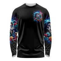 Couple Skull Long Sleeve Shirt It't You And Me Against The World Baby - Wonder Print Shop