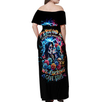 Couple Skull Off Shoulder Maxi Dress It't You And Me Against The World Baby - Wonder Print Shop