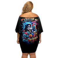 Couple Skull Off Shoulder Short Dress It't You And Me Against The World Baby - Wonder Print Shop