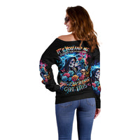 Couple Skull Off Shoulder Sweater It't You And Me Against The World Baby - Wonder Print Shop