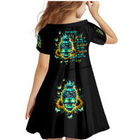 Flame Skull Family Matching Mermaid Dress and Hawaiian Shirt The Good Girl In Me Got Tired Of The Bullshit - Wonder Print Shop