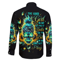 Flame Skull Family Matching Puletasi and Hawaiian Shirt The Good Girl In Me Got Tired Of The Bullshit - Wonder Print Shop