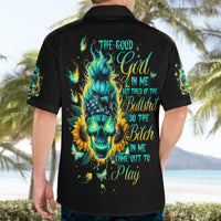 Flame Skull Hawaiian Shirt The Good Girl In Me Got Tired Of The Bullshit - Wonder Print Shop