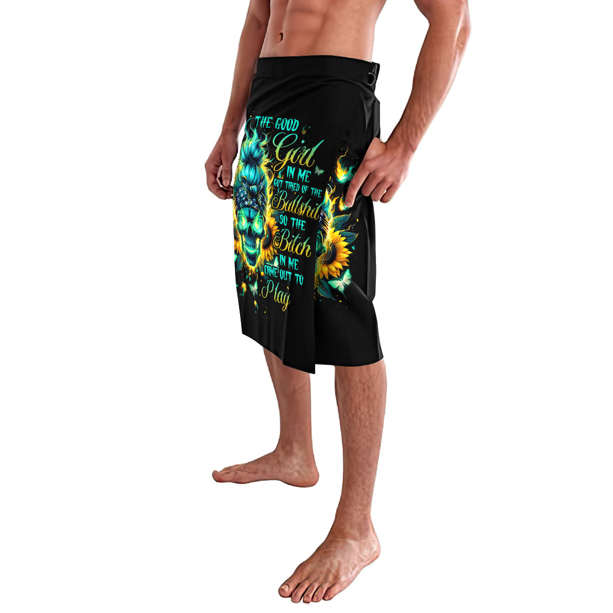 Flame Skull Lavalava The Good Girl In Me Got Tired Of The Bullshit - Wonder Print Shop