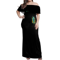 Flame Skull Off Shoulder Maxi Dress The Good Girl In Me Got Tired Of The Bullshit - Wonder Print Shop