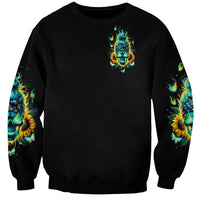 Flame Skull Sweatshirt The Good Girl In Me Got Tired Of The Bullshit - Wonder Print Shop