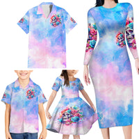 Rose Skull Family Matching Long Sleeve Bodycon Dress and Hawaiian Shirt The Good Girl In Me Got Tired Of The Bullshit - Wonder Print Shop