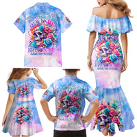 Rose Skull Family Matching Mermaid Dress and Hawaiian Shirt The Good Girl In Me Got Tired Of The Bullshit - Wonder Print Shop