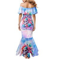 Rose Skull Family Matching Mermaid Dress and Hawaiian Shirt The Good Girl In Me Got Tired Of The Bullshit - Wonder Print Shop