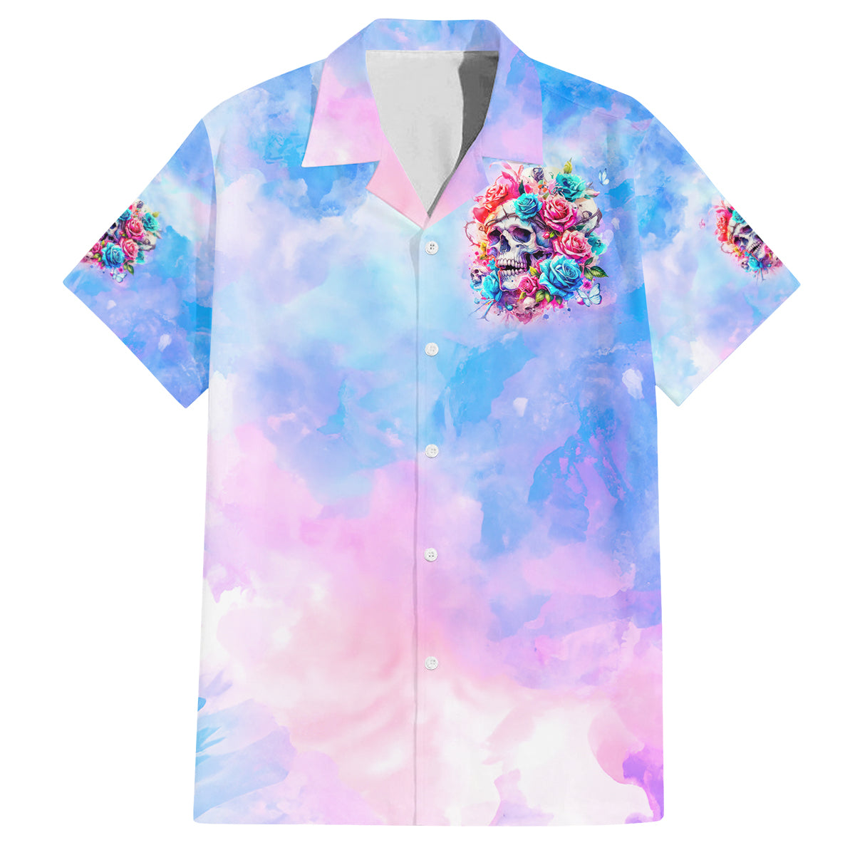 Rose Skull Family Matching Off Shoulder Long Sleeve Dress and Hawaiian Shirt The Good Girl In Me Got Tired Of The Bullshit - Wonder Print Shop