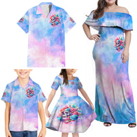 Rose Skull Family Matching Off Shoulder Maxi Dress and Hawaiian Shirt The Good Girl In Me Got Tired Of The Bullshit - Wonder Print Shop