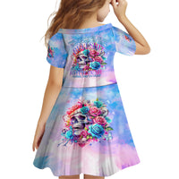 Rose Skull Family Matching Off Shoulder Short Dress and Hawaiian Shirt The Good Girl In Me Got Tired Of The Bullshit - Wonder Print Shop