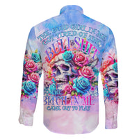 Rose Skull Family Matching Short Sleeve Bodycon Dress and Hawaiian Shirt The Good Girl In Me Got Tired Of The Bullshit - Wonder Print Shop