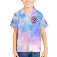 Rose Skull Family Matching Short Sleeve Bodycon Dress and Hawaiian Shirt The Good Girl In Me Got Tired Of The Bullshit - Wonder Print Shop