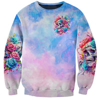 Rose Skull Sweatshirt The Good Girl In Me Got Tired Of The Bullshit - Wonder Print Shop