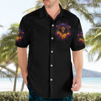 Flame Skull Hawaiian Shirt I Talk I Smite But Be Careful When I Silent - Wonder Print Shop