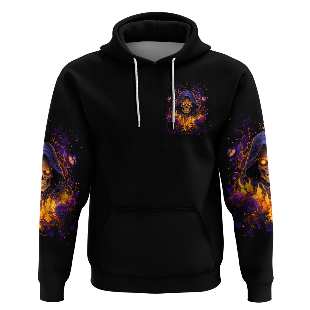 Flame Skull Hoodie I Talk I Smite But Be Careful When I Silent - Wonder Print Shop
