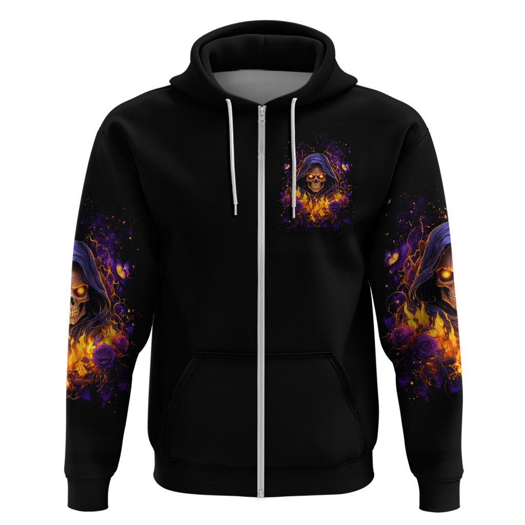 Flame Skull Hoodie I Talk I Smite But Be Careful When I Silent - Wonder Print Shop