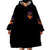 Flame Skull Wearable Blanket Hoodie I Talk I Smite But Be Careful When I Silent - Wonder Print Shop