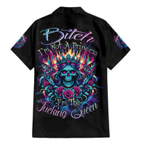 Queen Skull Family Matching Mermaid Dress and Hawaiian Shirt Bitch I'm Not A Princess I'm The Fucking Queen - Wonder Print Shop
