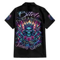 Queen Skull Hawaiian Shirt Bitch I'm Not A Princess I'm The Fucking Queen - Wonder Print Shop