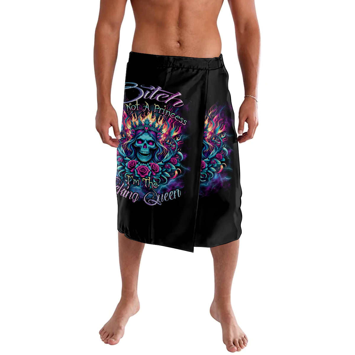 Queen Skull Lavalava Bitch I'm Not A Princess I'm The Fucking Queen - Wonder Print Shop