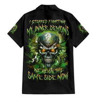 Old Skull Family Matching Mermaid Dress and Hawaiian Shirt I Stopped Fighting My Inner Demons We On The Same Side Now - Wonder Print Shop