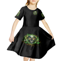 Old Skull Kid Short Sleeve Dress I Stopped Fighting My Inner Demons We On The Same Side Now - Wonder Print Shop