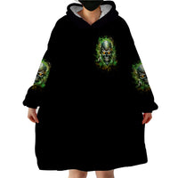 Old Skull Wearable Blanket Hoodie I Stopped Fighting My Inner Demons We On The Same Side Now - Wonder Print Shop