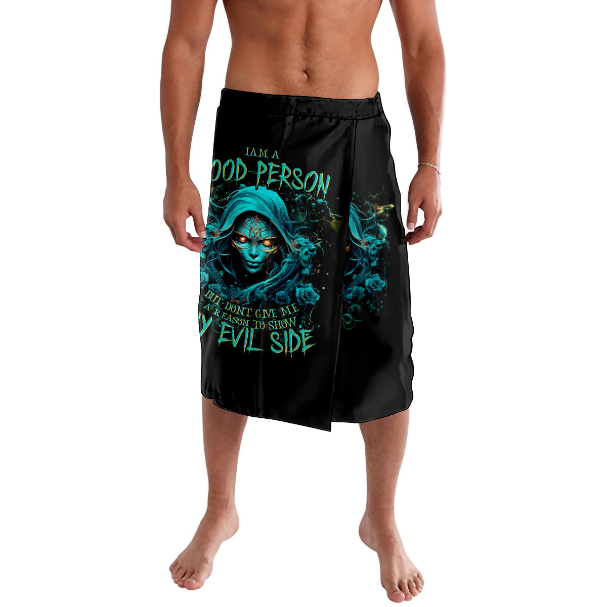 Lady Skull Lavalava Iam A Good Person But Don't Give Me Are To Show My Evil Side - Wonder Print Shop