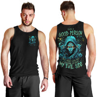 Lady Skull Men Tank Top Iam A Good Person But Don't Give Me Are To Show My Evil Side - Wonder Print Shop