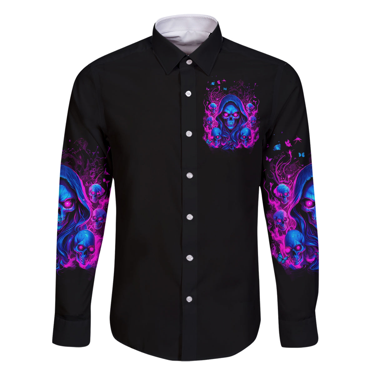 Flame Skull Family Matching Summer Maxi Dress and Hawaiian Shirt The Good Girl In Me Got Tired Of The Bullshit - Wonder Print Shop