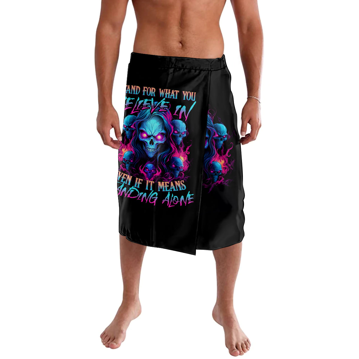 Lady Skull Lavalava Stand For What You Believe In Even If It Means Standing Alone - Wonder Print Shop